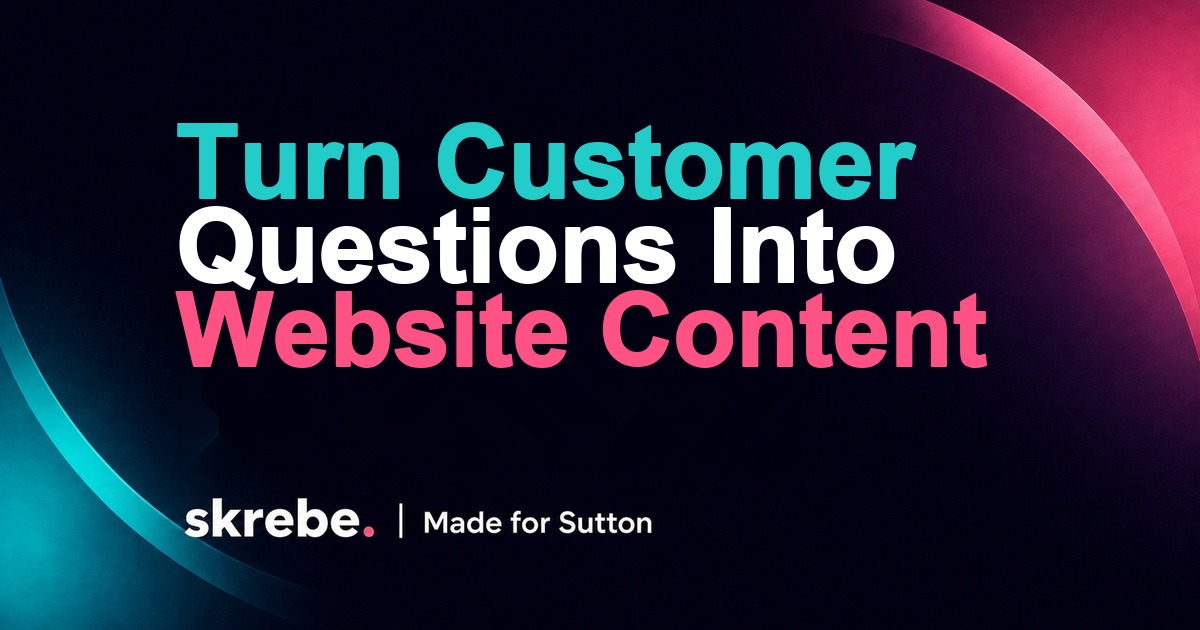 How customer questions become useful website content skrebe article cover