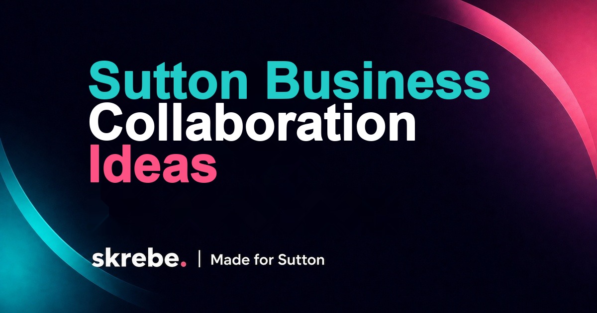 Branded skrebe cover with two local Sutton businesses collaborating